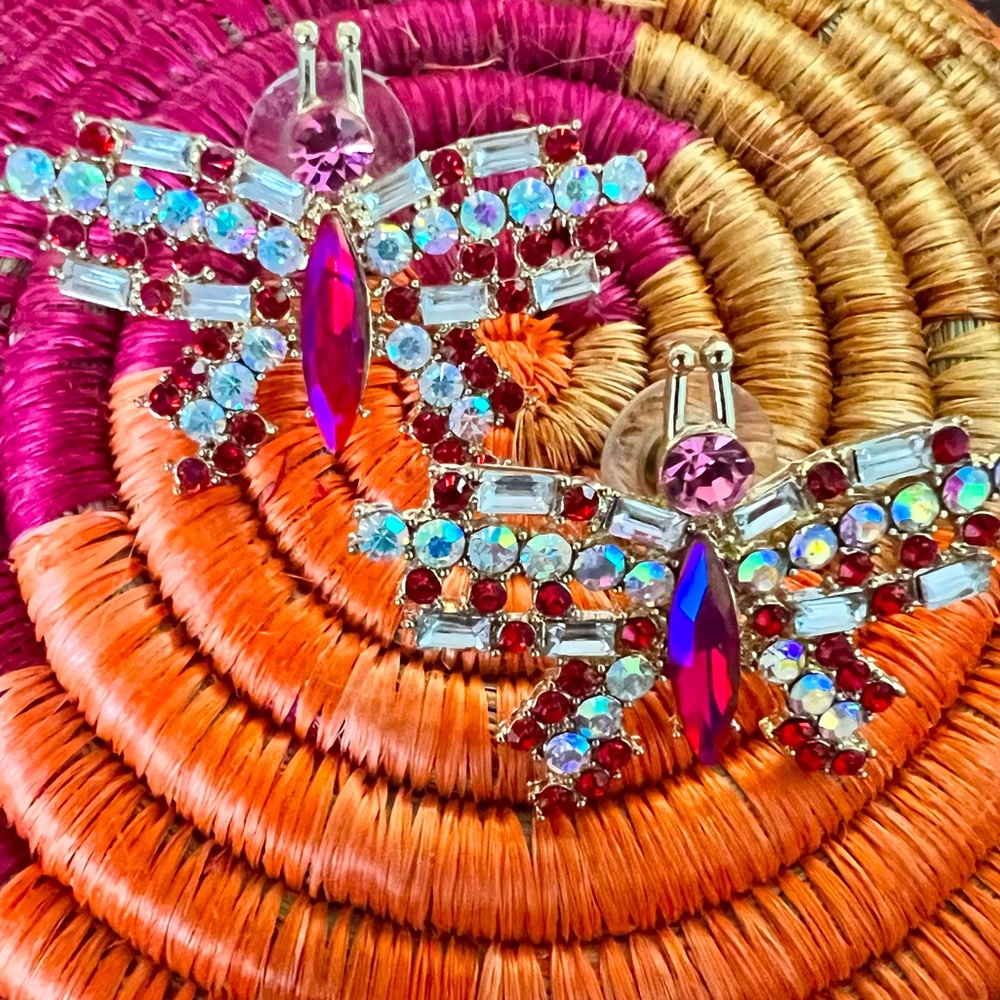 Anthropologie Butterfly Earrings